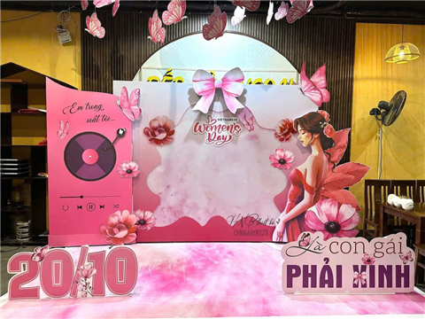 Ảnh Trang Trí Phòng Họp Ngày 20/10 Tại Thanh Xuân
